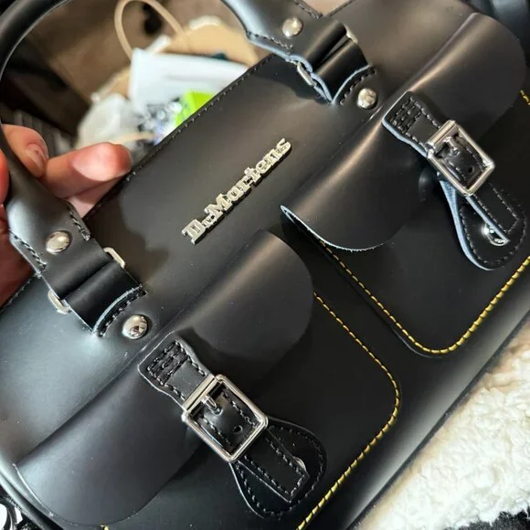 Dr Martens Kiev Leather Top Handle Bag - Black - Picture 4 of 4